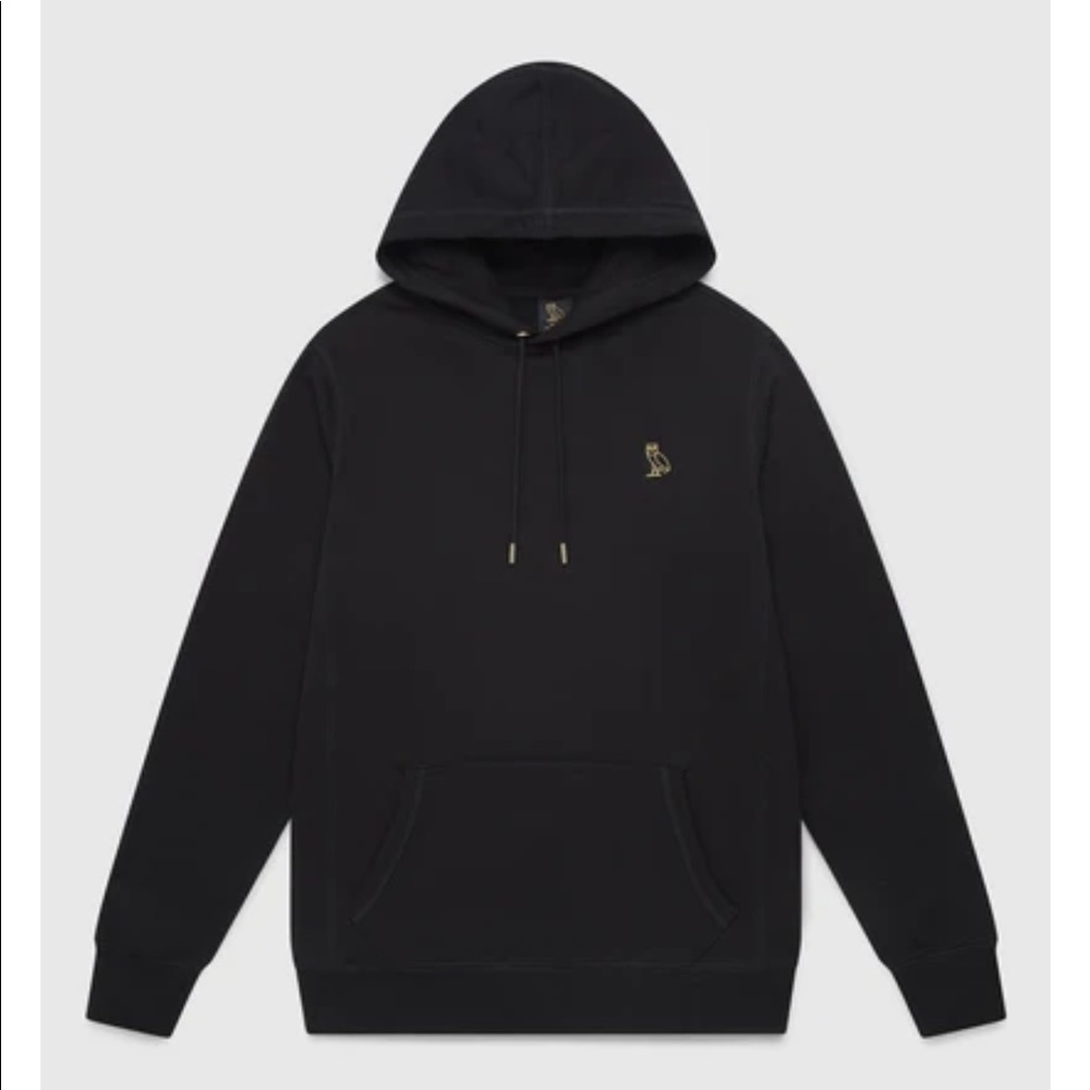OVO ESSENTIALS HOODIE- BLACK SIZE LARGE